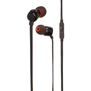 JBL - T110 Wired Universal In-Ear Headphone, Black